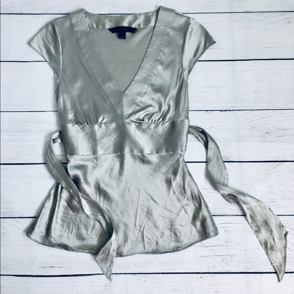 Express Design Studio V-neck Silk Top xs
